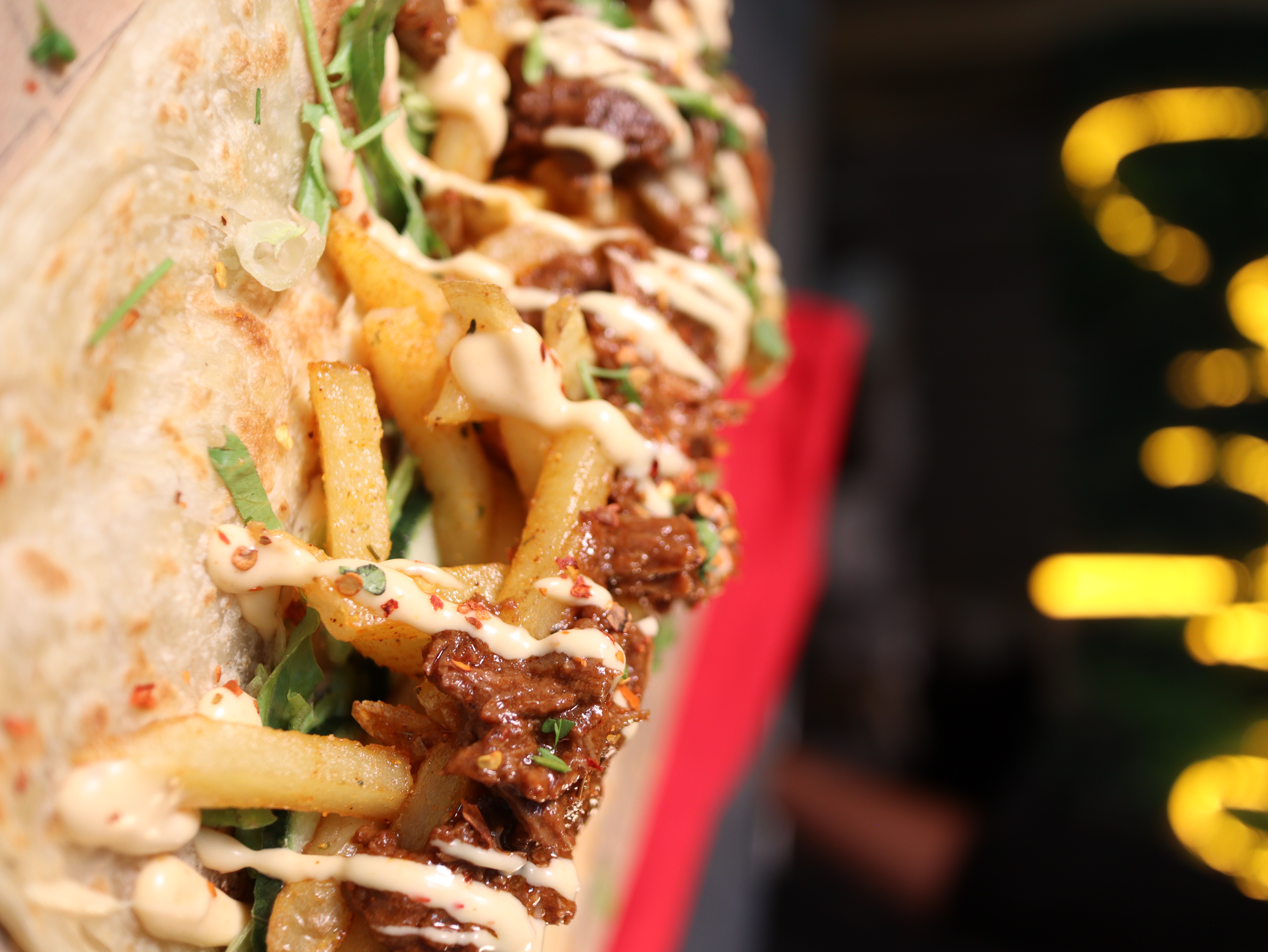 Masala steak roti wrap from Cape Malay House halal takeaway in Cape Town